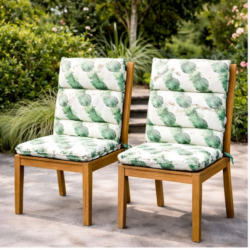 Pair of Outdoor Seat Cushion – Bali Full Length Chair Pad