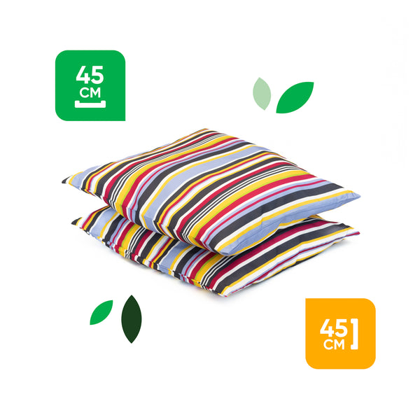 Pair of Outdoor Scatter Cushions – Striped Design
