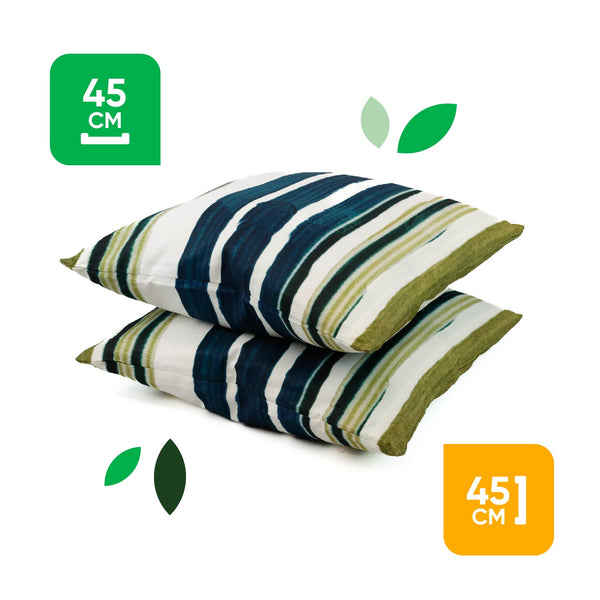 Pair of Outdoor Scatter Cushions – Painted Stripe Design