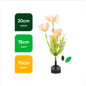 Spider Lily Solar Stake Lights – 30 Warm White LED Garden Light