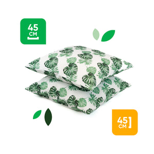 Pair of Outdoor Scatter Cushions – Bali Leaf Design