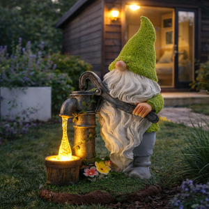 Solar Garden Ornament – Gonk Statue with LED Light