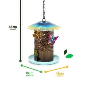 Solar Bird Feeder – Hanging Feeder with LED Light