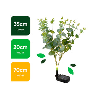 Solar Eucalyptus Tree Stake Light – Warm White LED Garden Light