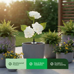 Hydrangea Solar Stake Light – 3 Flower Head Warm White LED Garden Light