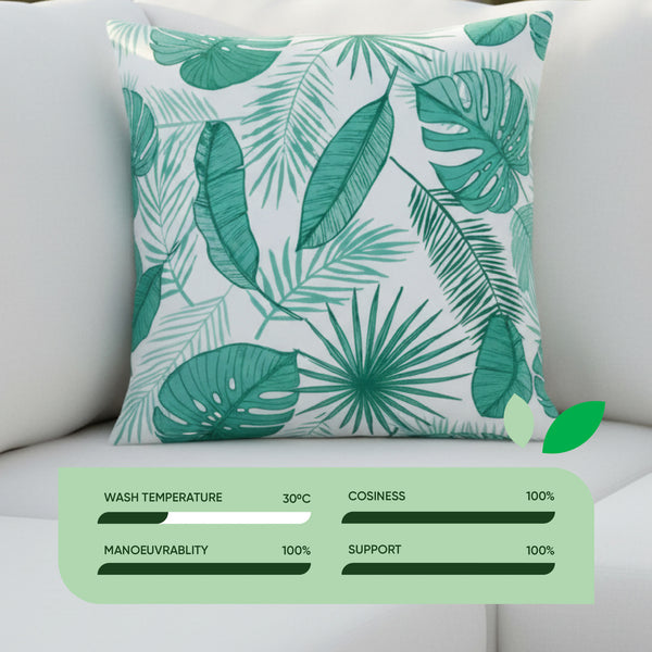 Pair of Outdoor Scatter Cushions – Botanical Leaf Design