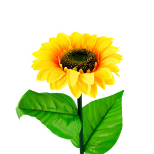 Pack of 4 Solar Sunflower Stake Lights – Warm White LED Garden Lights