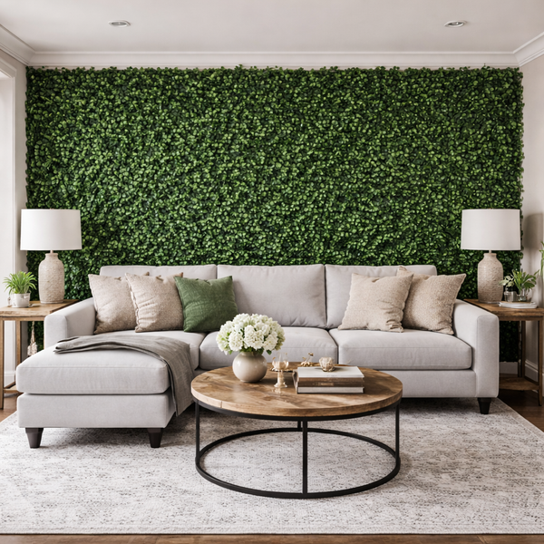 Pack of 4 Artificial Green Wall Panels UV-Resistant Garden & Indoor Feature Wall