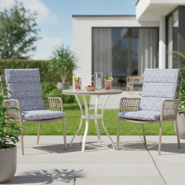Pair of Outdoor Seat Cushion – Geo Full Length Chair Pad