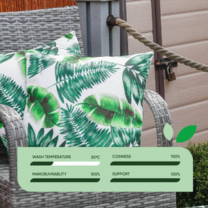 Pair of Outdoor Scatter Cushions – Botanical Green Design
