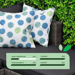 Pair of Outdoor Scatter Cushions – Polka Dot Design