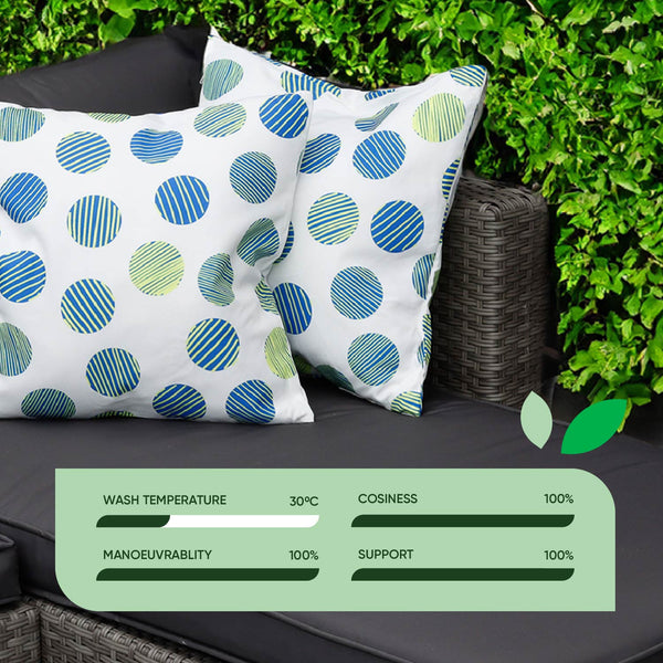 Pair of Outdoor Scatter Cushions – Polka Dot Design