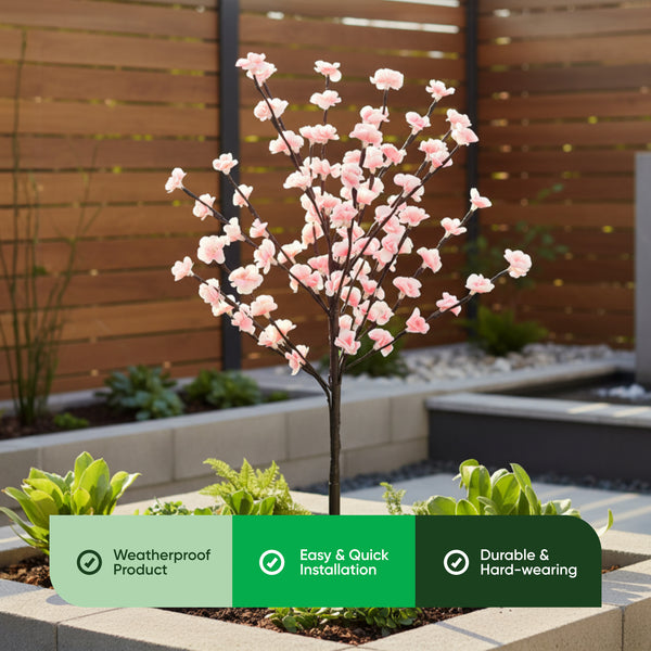 Solar Cherry Blossom Tree with 100 LED Lights
