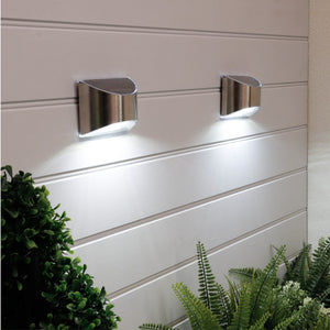 Pack of 2 Solar Fence Lights – Lucent LED Wall Lights