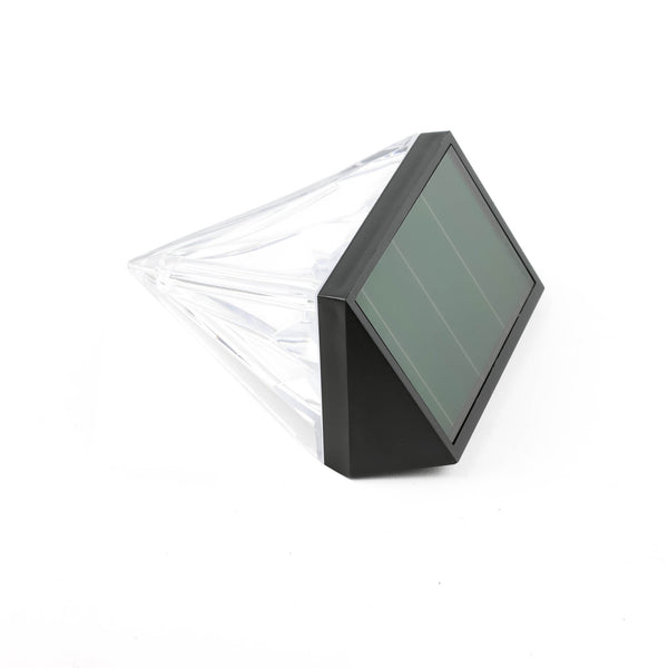Pack of 4 Solar Fence Lights – Diamond LED Wall Lights