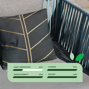 Pair of Outdoor Scatter Cushions – Gold Palm Design