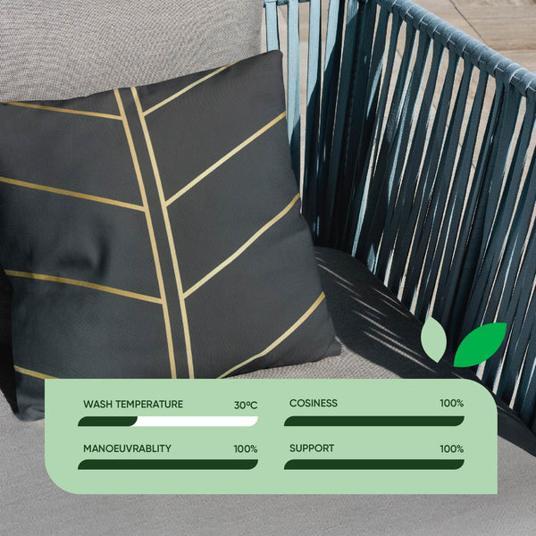 Pair of Outdoor Scatter Cushions – Gold Palm Design