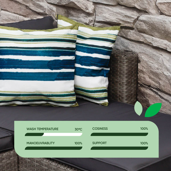 Pair of Outdoor Scatter Cushions – Painted Stripe Design