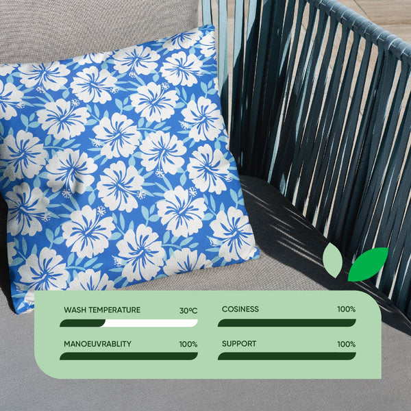 Pair of Outdoor Scatter Cushions – Blue Hawaiian Design