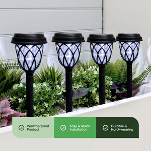 Pack of 4 Solar Stake Lights – Pathway LED Lights