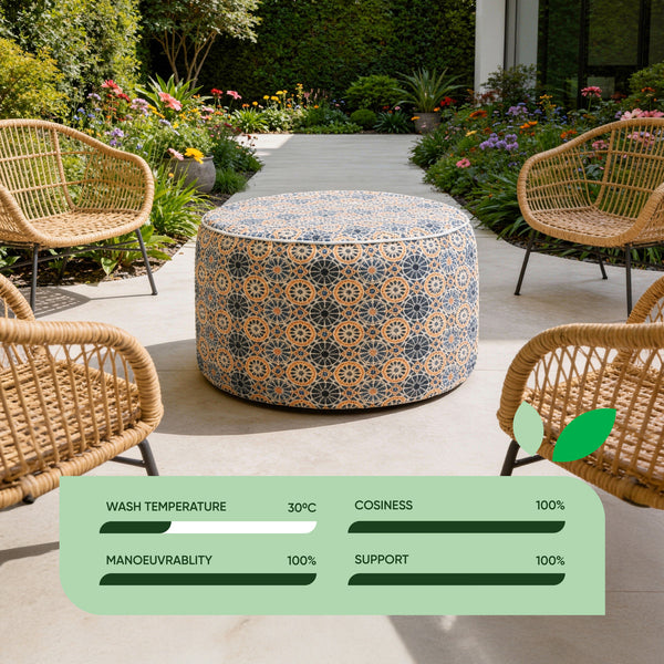 Outdoor Pouf Ottoman – Casablanca Inflatable Footstool