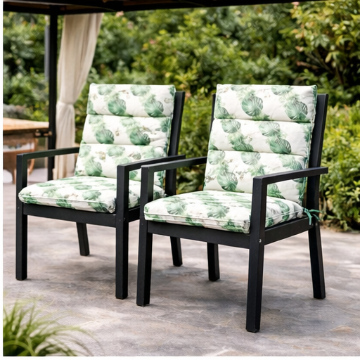 Pair of Outdoor Seat Cushion – Bali Full Length Chair Pad
