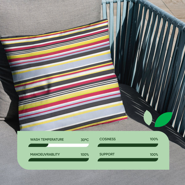 Pair of Outdoor Scatter Cushions – Striped Design