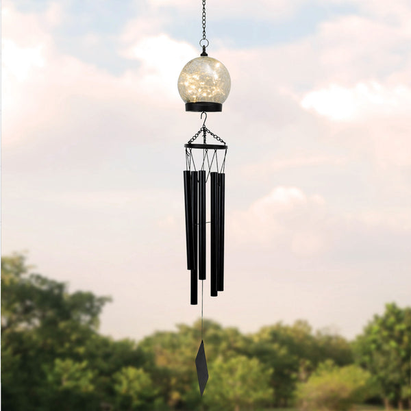 Solar Wind Chime – Crackle Ball LED Hanging Light