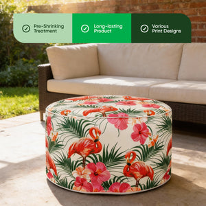 Outdoor Pouf Ottoman - Flamingo Inflatable Footstool