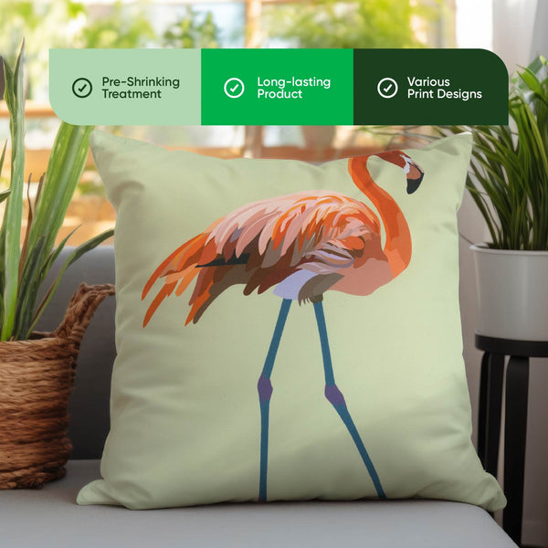 Pair of Outdoor Scatter Cushions – Solo Flamingo Design