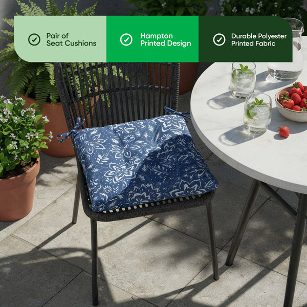 Pair of Outdoor Seat Pads – Hampton Design Chair Cushions