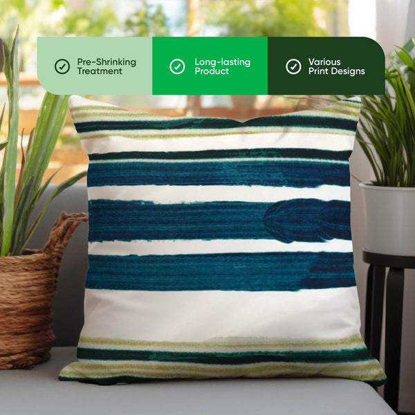 Pair of Outdoor Scatter Cushions – Painted Stripe Design