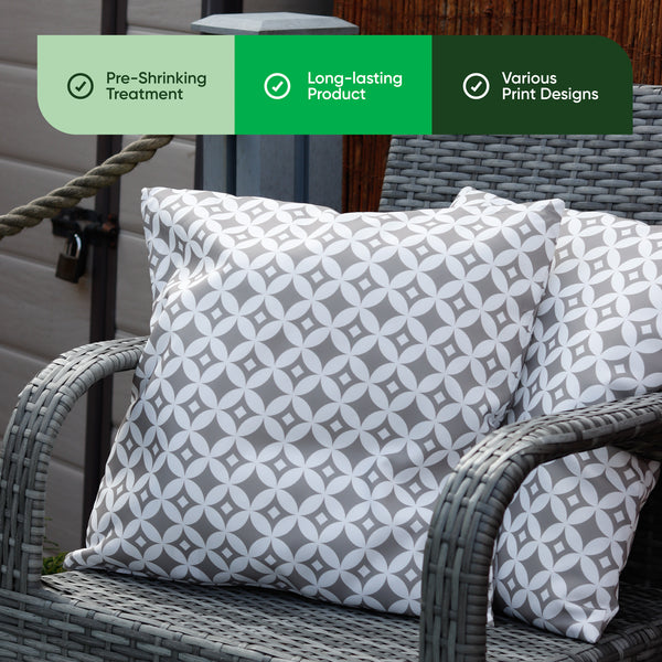 Pair of Outdoor Scatter Cushions – Diamond Design