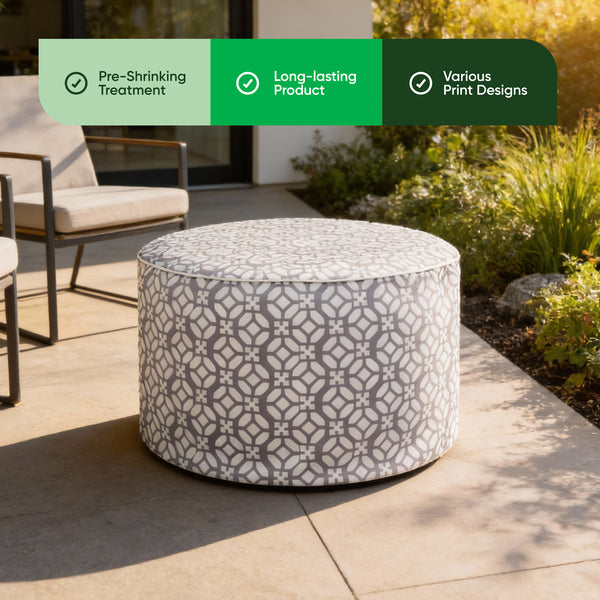 Outdoor Pouf Ottoman – Geo Inflatable Footstool