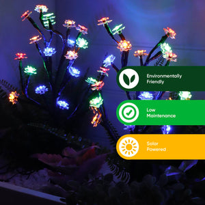 Pack of 2 Solar Stake Lights – Flower Tree LED Lights