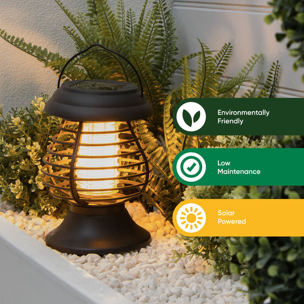 Solar Lantern – 2-in-1 Flame Effect Light & Bug Zapper