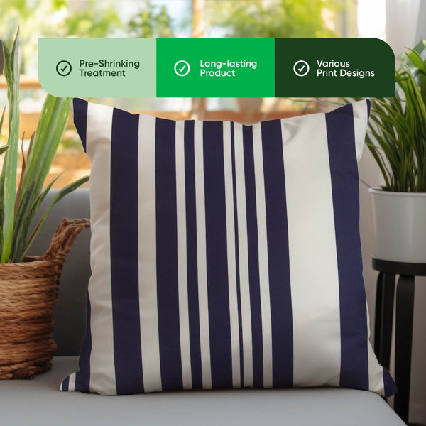Pair of Outdoor Scatter Cushions – Blue Stripe Design