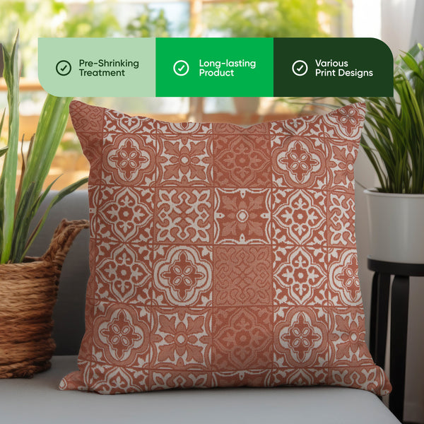Pair of Outdoor Scatter Cushions – Jacquard Pink Design