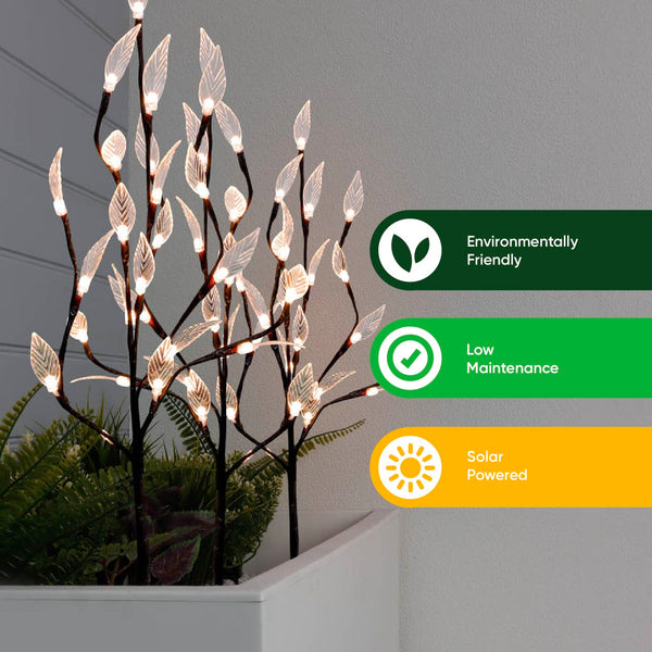Solar Tree Lights – Pack of 3 with 60 White LED Stake Lights