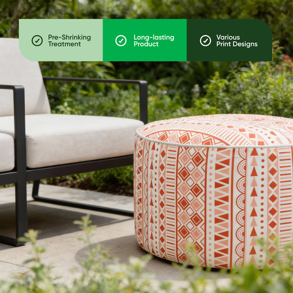 Outdoor Pouf Ottoman – Morocco Cube Inflatable Footstool