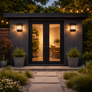 Pack of 2 Solar Fence Lights – Lantern Style LED Wall Lights
