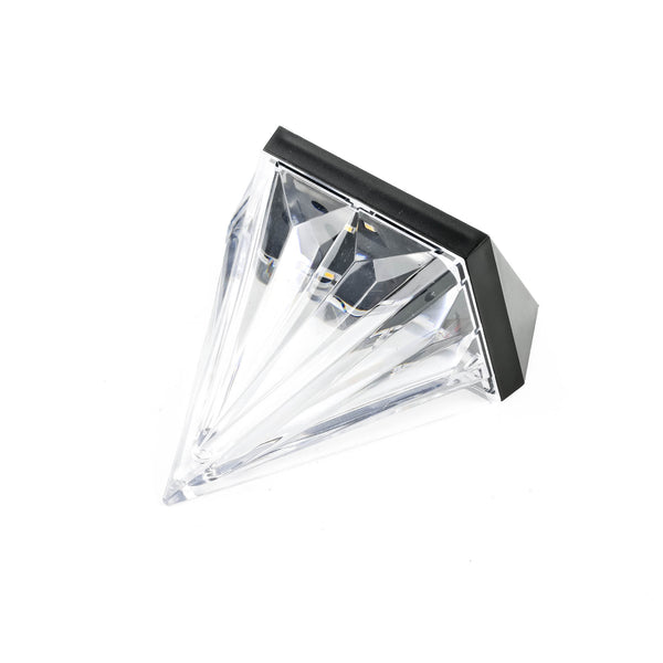 Pack of 4 Solar Fence Lights – Diamond LED Wall Lights