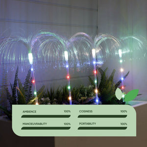 Pack of 4 Solar Jellyfish Stake Lights – Colour Changing LED Garden Lights