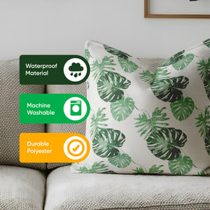 Pair of Outdoor Scatter Cushions – Bali Leaf Design