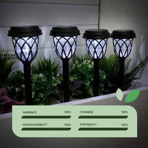 Pack of 4 Solar Stake Lights – Pathway LED Lights