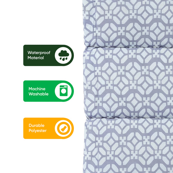 Pair of Outdoor Seat Cushion – Geo Full Length Chair Pad