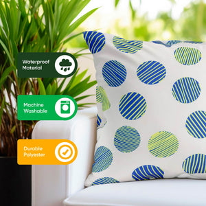 Pair of Outdoor Scatter Cushions – Polka Dot Design