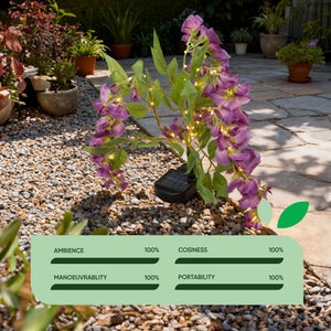 Solar Wisteria Stake Light – 10 Warm White LED Garden Light