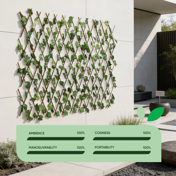 Solar Garden Trellis – Expandable Ivy Trellis with 100 LED Lights