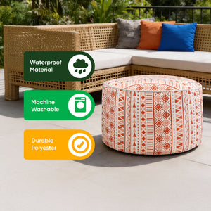 Outdoor Pouf Ottoman – Morocco Cube Inflatable Footstool